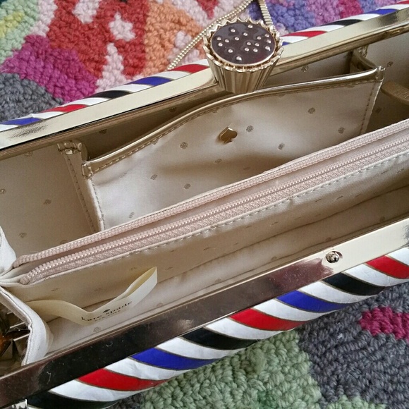 Kate Spade Cha Cha Chocolate Striped Clutc… - Picture 6 of 8